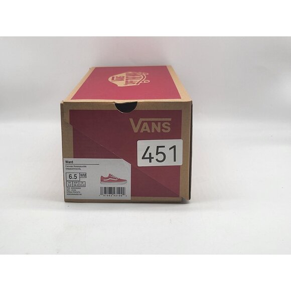 Vans Ward Women's 6.5 Pink Honeysuckle Canvas Skate Shoes Low Top Casual - Picture 10 of 10